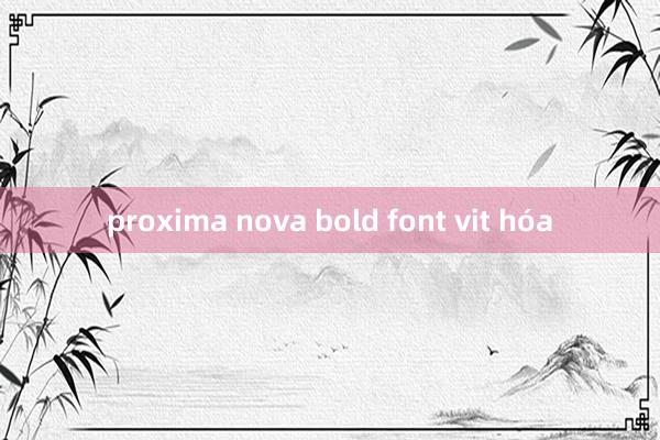 proxima nova bold font vit hóa