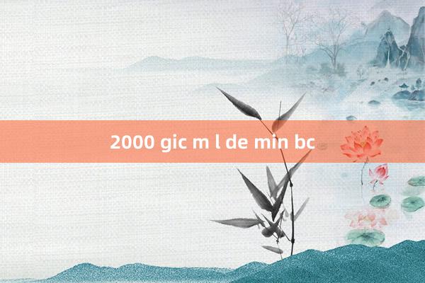 2000 gic m l de min bc