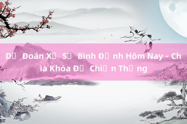 Dự Đoán Xổ Số Bình Định Hôm Nay - Chìa Khóa Để Chiến Thắng