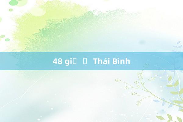 48 giờ ở Thái Bình