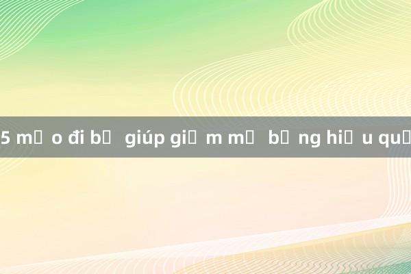 5 mẹo đi bộ giúp giảm mỡ bụng hiệu quả